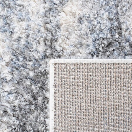 Safavieh 6 ft.-7 in. x 6 ft.-7 in. Square Berber Shag Contemporary Rug; Ivory & Grey BER273A-7SQ